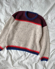 Liggende flerfarvet Cross Sweater