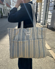 Knitter's Bag - Striped Seersucker