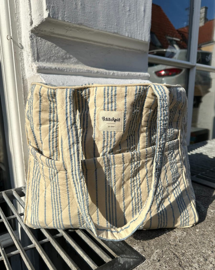 Knitter's Bag - Striped Seersucker