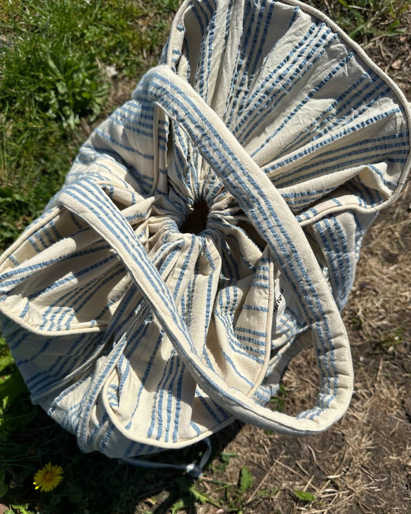 Knitter's Bag - Striped Seersucker