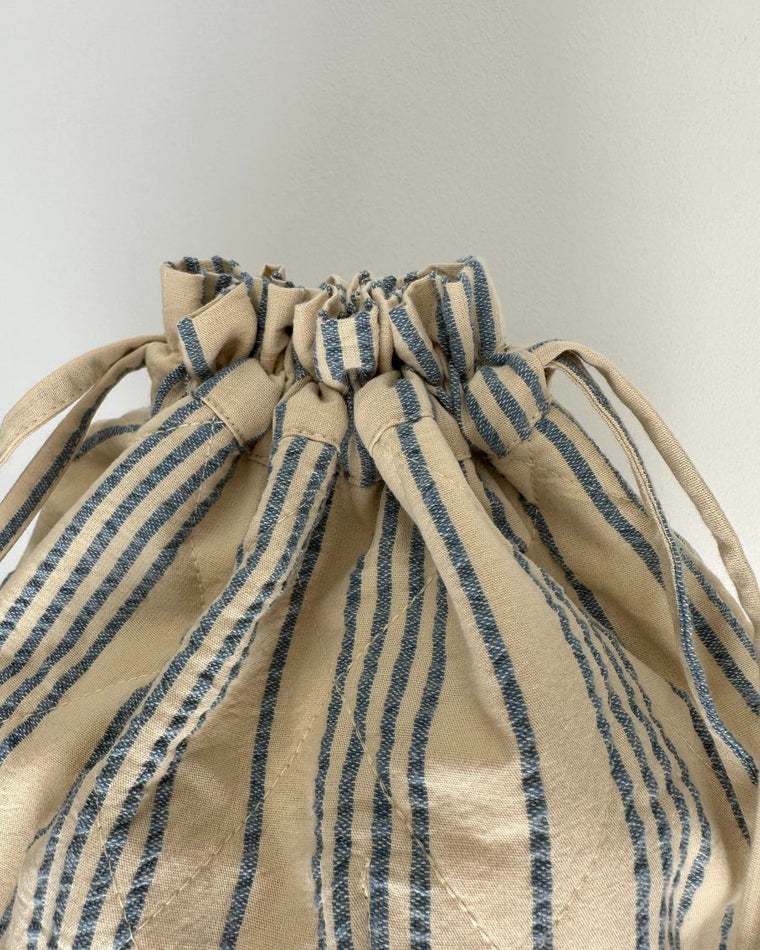 Knitter's Project Bag - Striped Seersucker - Forhandlere