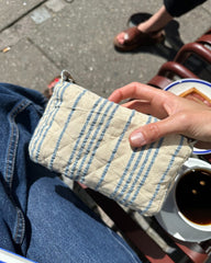 Knitter's Tool Clutch  - Striped Seersucker