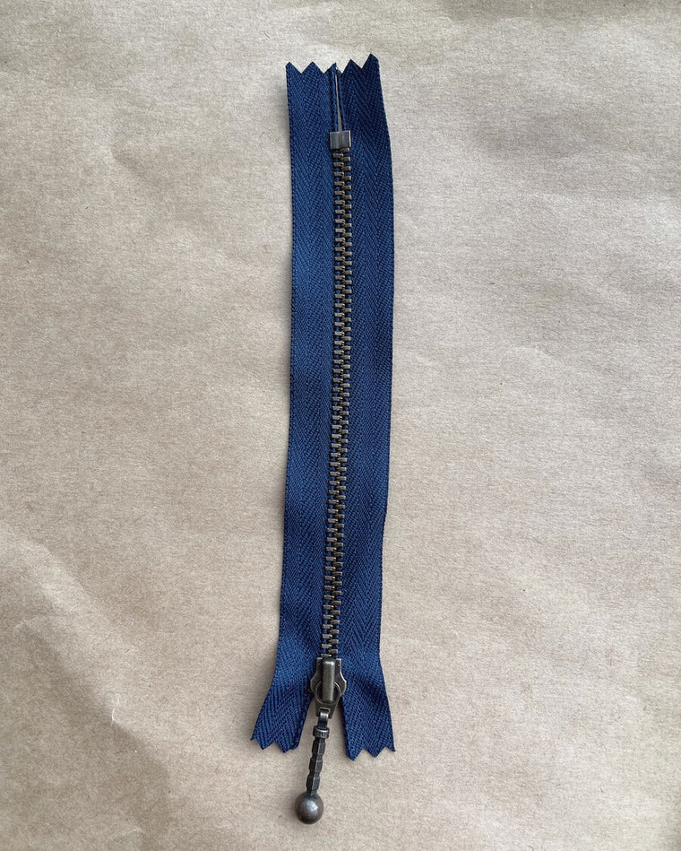 UDENLANDSKE FORHANDLERE Zipper 14 cm - Navy - Wholesale